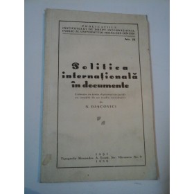 POLITICA INTERNATIONALA IN DOCUMENTE - Institutul de Drept  international Public al Universitatii Mihailene din Iasi